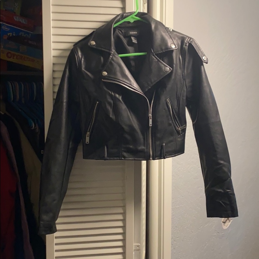 Faux Leather Jacket from Forever 21